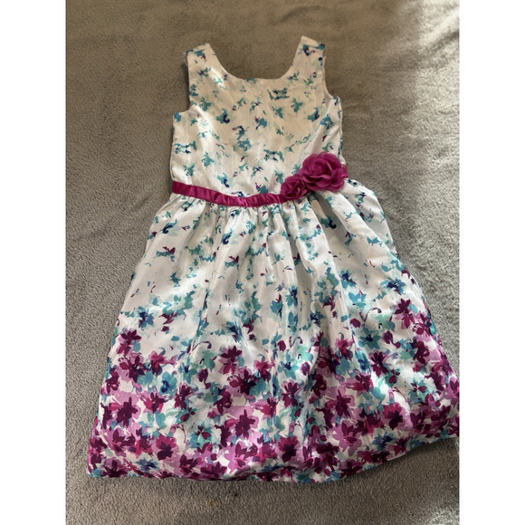 Gymboree Dressed Up Girls Dress Size 6 White Floral Party Easter Tulle - Picture 1 of 5